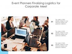 Event planners finalizing logistics for corporate meet