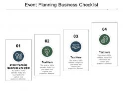 Event planning business checklist ppt powerpoint presentation ideas slides cpb