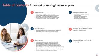 Event Planning Business Plan Powerpoint Presentation Slides Unique Good
