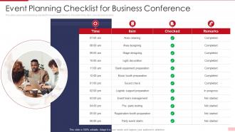 Event Planning Checklist For Business Conference