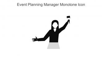Event Planning Manager Monotone Icon In Powerpoint Pptx Png And Editable Eps Format