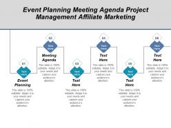 Event planning meeting agenda project management affiliate marketing cpb