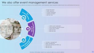 Event Planning Service Company Profile Powerpoint Presentation Slides