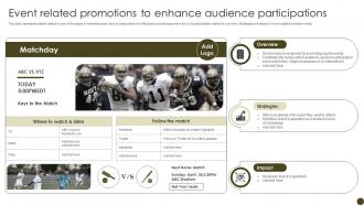 Event Related Promotions To Tactics To Effectively Promote Sports Events Strategy SS V