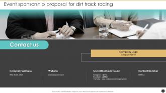 Event Sponsorship Proposal For Dirt Track Racing Ppt Formats