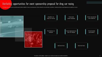Event Sponsorship Proposal For Drag Car Racing Powerpoint Presentation Slides Impactful Adaptable