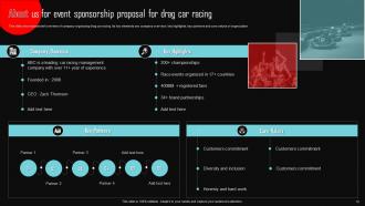 Event Sponsorship Proposal For Drag Car Racing Powerpoint Presentation Slides Designed Adaptable