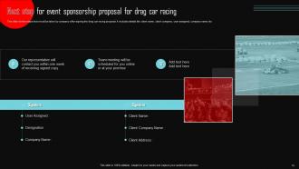 Event Sponsorship Proposal For Drag Car Racing Powerpoint Presentation Slides Visual Adaptable