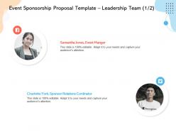 Event sponsorship proposal template leadership team l12245 ppt powerpoint visual aids