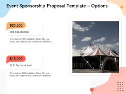 Event Sponsorship Proposal Template Powerpoint Presentation Slides