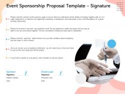 Event sponsorship proposal template signature ppt powerpoint presentation styles show