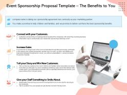 Event sponsorship proposal template the benefits to you ppt powerpoint model show