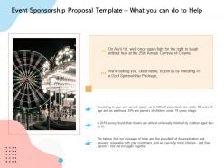 Event sponsorship proposal template what you can do to help ppt powerpoint information
