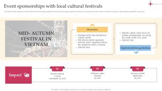 Event Sponsorships With Local Cultural Efficient Tour Operator Advertising Plan Strategy SS V