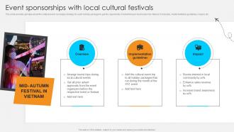 Event Sponsorships With Local Cultural Streamlined Marketing Plan For Travel Business Strategy SS V