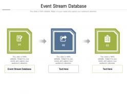 Event stream database ppt powerpoint presentation file layout ideas cpb