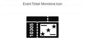 Event Ticket Monotone Icon In Powerpoint Pptx Png And Editable Eps Format