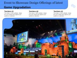 Event to showcase design offerings of latest game upgradation