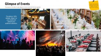 Event Wedding Planners Company Profile Glimpse Of Events Ppt Demonstration