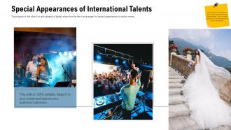 Event Wedding Planners Company Profile Special Appearances Of International Talents