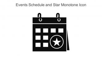 Events Schedule And Star Monotone Icon In Powerpoint Pptx Png And Editable Eps Format