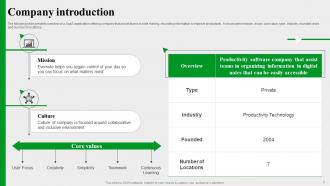 Evernote Investor Funding Elevator Pitch Deck Ppt Template Researched Visual