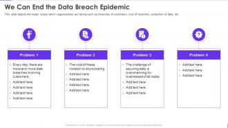 Evervault investor funding elevator we can end the data breach epidemic ppt icon