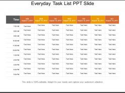 Everyday task list ppt slide