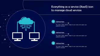 Everything As A Service XaaS Icon To Manage Cloud Services