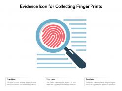 Evidence icon for collecting finger prints