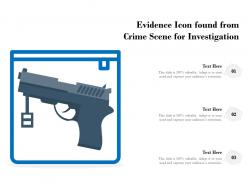 Evidence icon found from crime scene for investigation