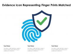 Evidence icon representing finger prints matched