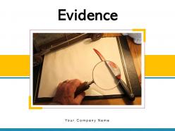 Evidence Representing Exhibiting Evaluation Magnify Glass Criminal