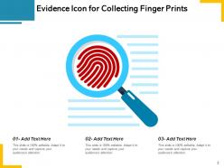Evidence Representing Exhibiting Evaluation Magnify Glass Criminal