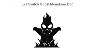 Evil Sketch Ghost Monotone Icon In Powerpoint Pptx Png And Editable Eps Format