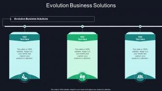 Evolution Business Solutions In Powerpoint And Google Slides Cpb