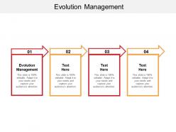 Evolution management ppt powerpoint presentation outline template cpb