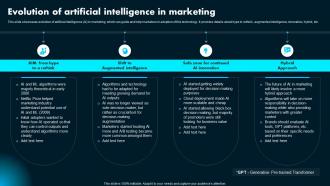 Evolution Of Artificial Intelligence In Marketing Ai Powered Marketing How To Achieve Better AI SS