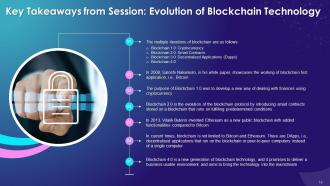Evolution of Blockchain Technology Training Module Training Ppt