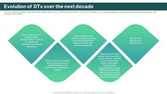 Evolution Of Dtx Over The Next Decade Digital Therapeutics Regulatory