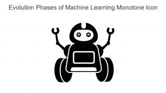 Evolution Phases Of Machine Learning Monotone Icon In Powerpoint Pptx Png And Editable Eps Format