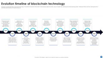 Evolution Timeline Of Blockchain Technology What Is Blockchain Technology BCT SS V