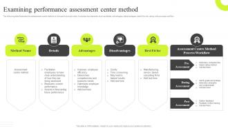 Examining Performance Assessment Center Method Traditional VS New Performance