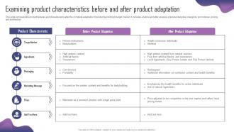 Examining Product Characteristics Before And After Product Adaptation Strategy For Localizing Strategy SS