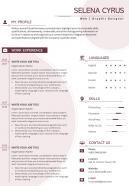 Example curriculum vitae template with awards and certifications