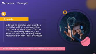 Example Explaining The Concept Of Metaverse Training Ppt