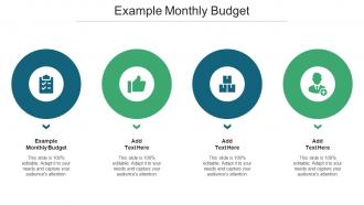 Example Monthly Budget Ppt Powerpoint Presentation Model Icon Cpb
