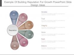 Example of building reputation for growth powerpoint slide design ideas