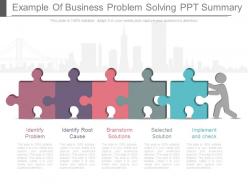 Example of business problem solving ppt summary