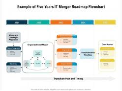 Example of five years it merger roadmap flowchart